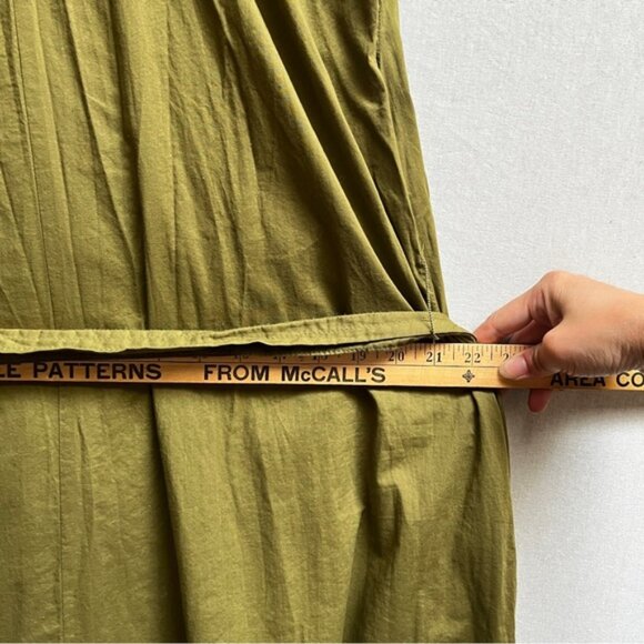 Zara Green v neck button button shirt maxi cotton dress Sz XS - Picture 12 of 15